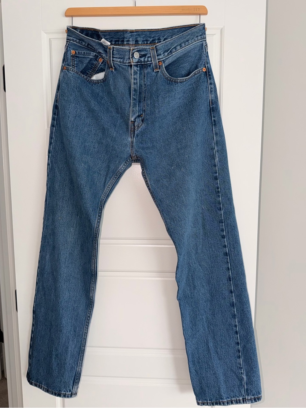 Levi's Straight-Leg Blue Denim Jeans